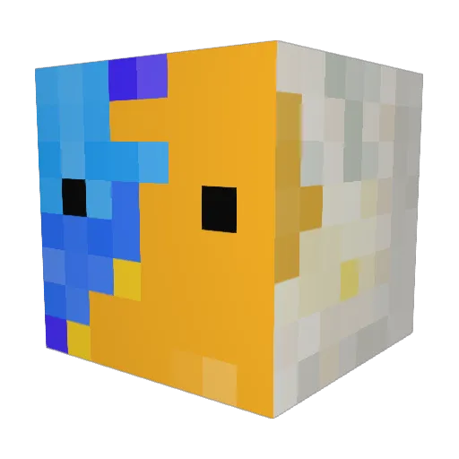 ender1x Minecraft avatar head, 3D render
