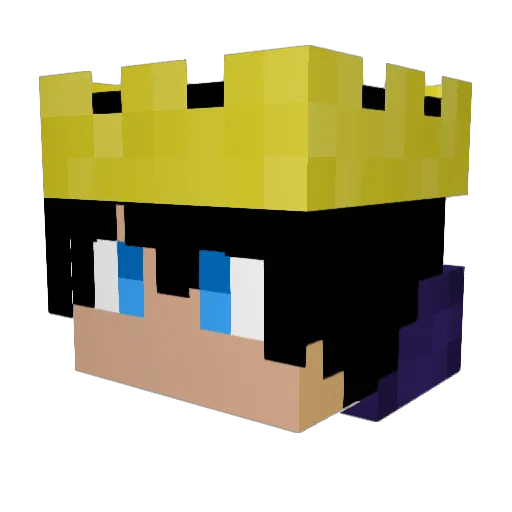 ender_mallett Minecraft avatar head, 3D render