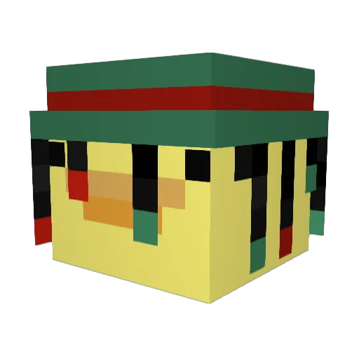 ender_pearl_DUCK Minecraft avatar head, 3D render