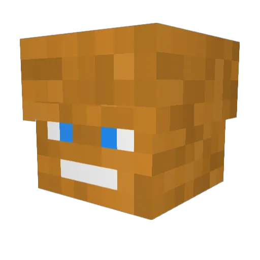 enderbcg Minecraft avatar head, 3D render