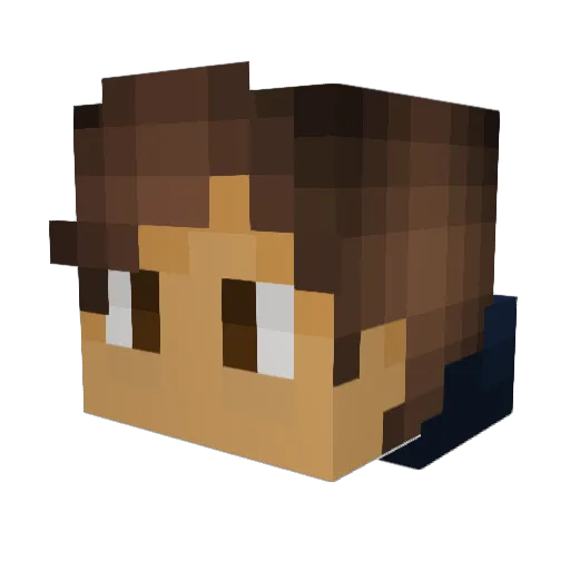 endercraft15 Minecraft avatar head, 3D render