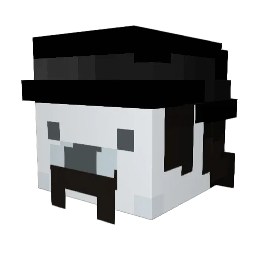 endercreeper_hd Minecraft avatar head, 3D render