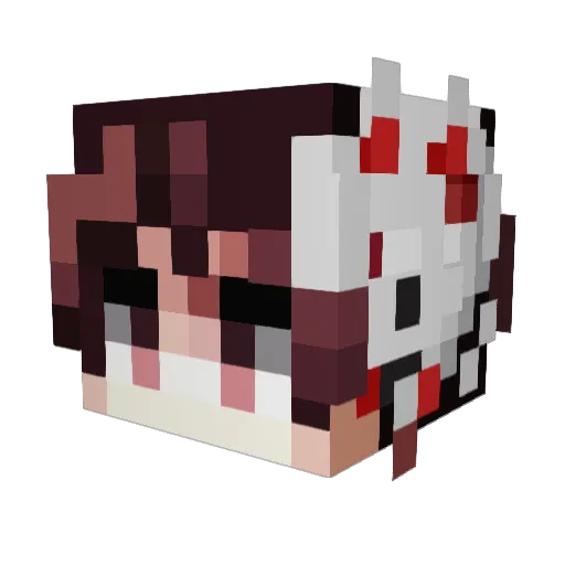 enderdandi Minecraft avatar head, 3D render