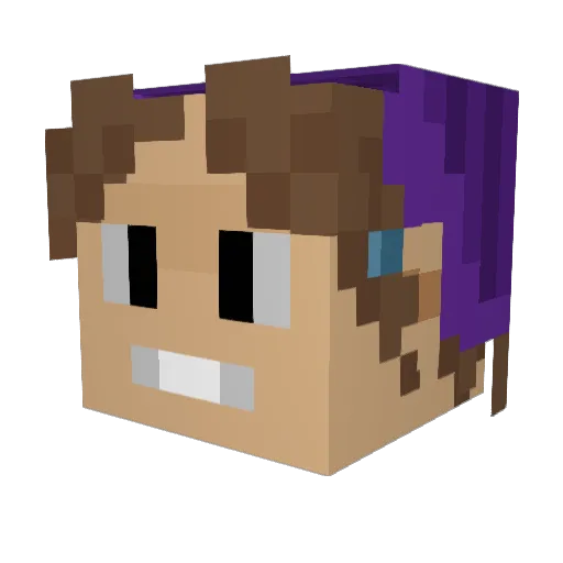 enderjess1 Minecraft avatar head, 3D render