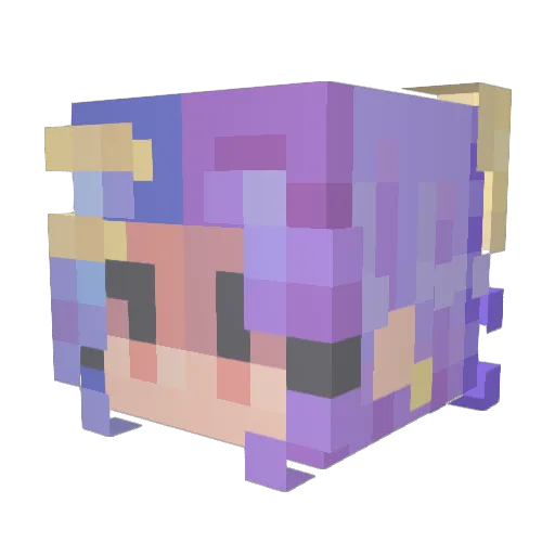 enderlise Minecraft avatar head, 3D render