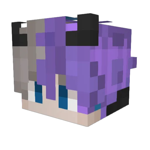 enderman20190709 Minecraft avatar head, 3D render