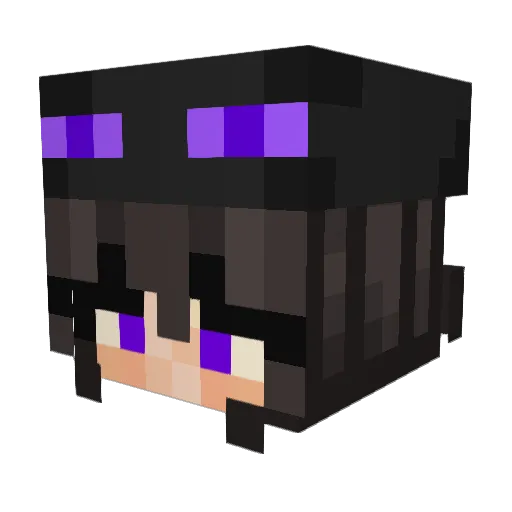 endermelekk Minecraft avatar head, 3D render