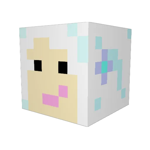 endermen516 Minecraft avatar head, 3D render