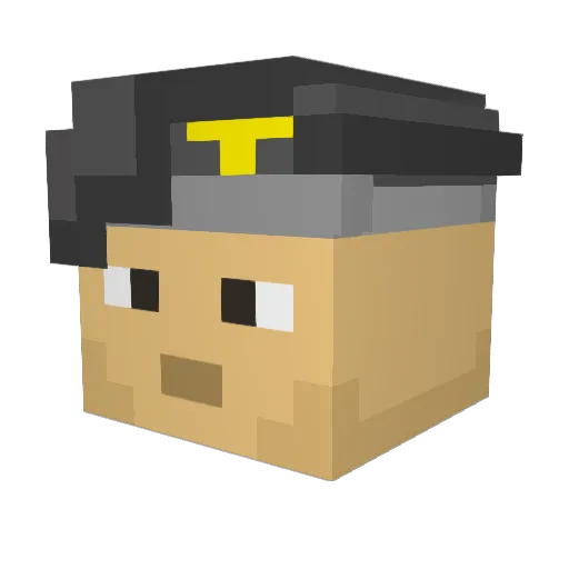 endermixix Minecraft avatar head, 3D render