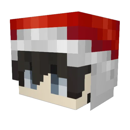 endernah_ Minecraft avatar head, 3D render