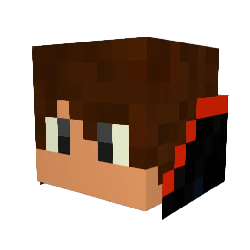 endernight45 Minecraft avatar head, 3D render