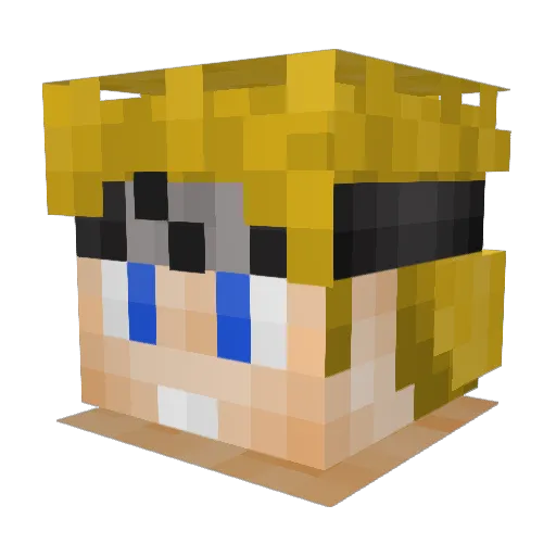 enderslashing Minecraft avatar head, 3D render