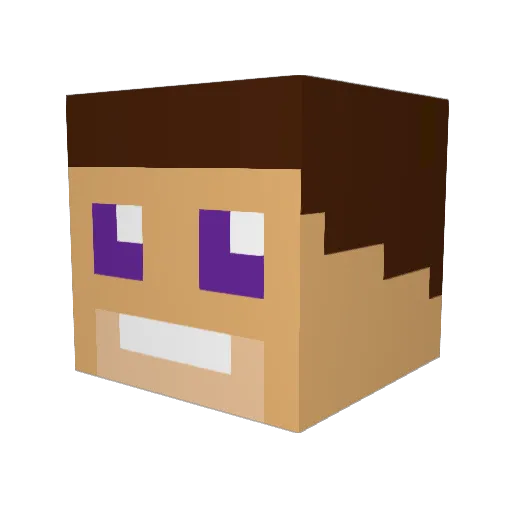 endertripz Minecraft avatar head, 3D render