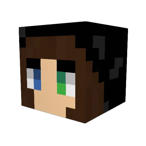 enderturtlechen Minecraft avatar head, 3D render