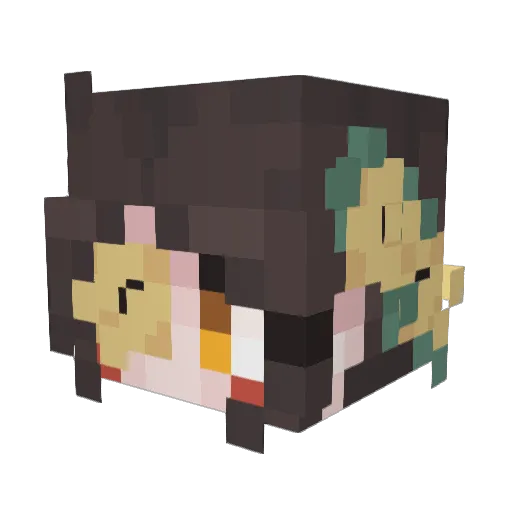 endielulls Minecraft avatar head, 3D render