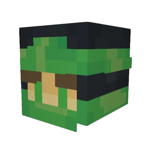 endless3d Minecraft avatar head, 3D render