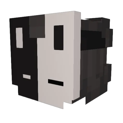 endmi Minecraft avatar head, 3D render
