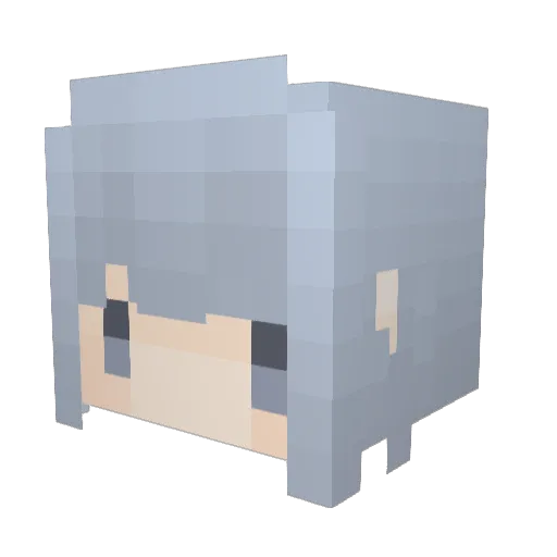endmiku Minecraft avatar head, 3D render