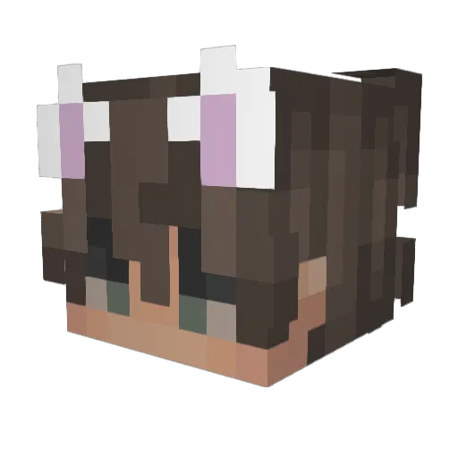 endolotlx Minecraft avatar head, 3D render