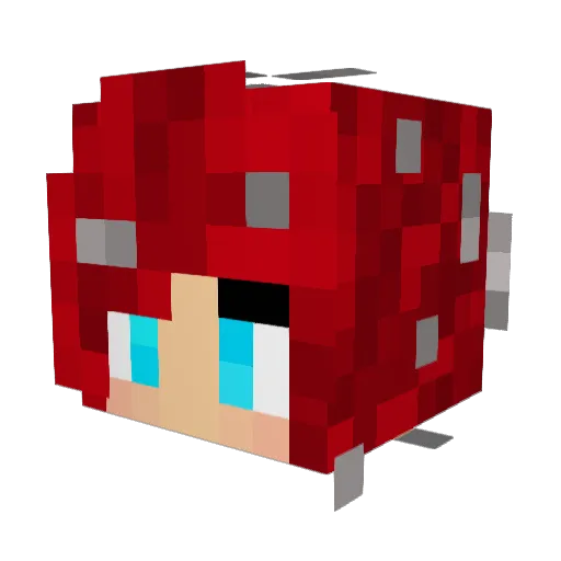endqueen Minecraft avatar head, 3D render