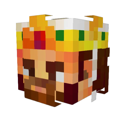 endro290704 Minecraft avatar head, 3D render