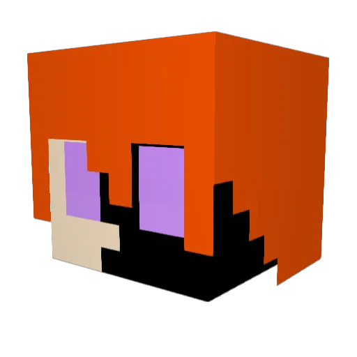 endshot Minecraft avatar head, 3D render