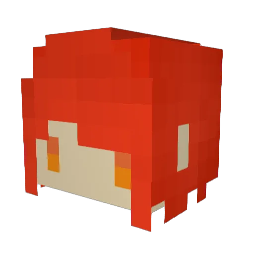endtomato Minecraft avatar head, 3D render