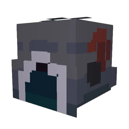 energyVENOM Minecraft avatar head, 3D render