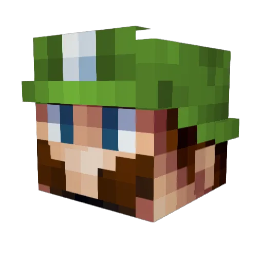 enfduv Minecraft avatar head, 3D render