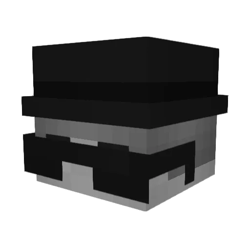 enfiado Minecraft avatar head, 3D render