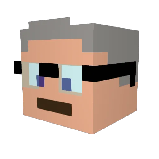 engelforpm Minecraft avatar head, 3D render