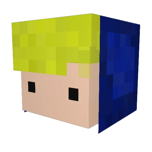 enginebuilder Minecraft avatar head, 3D render