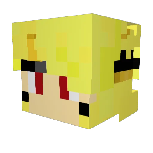 engseng Minecraft avatar head, 3D render