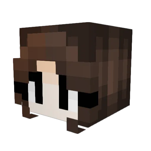 enika Minecraft avatar head, 3D render