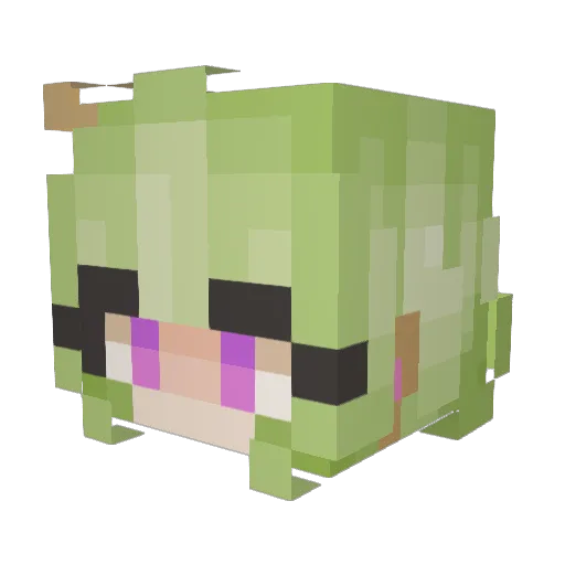 enix_am Minecraft avatar head, 3D render