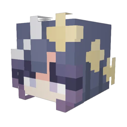 enixty_ Minecraft avatar head, 3D render