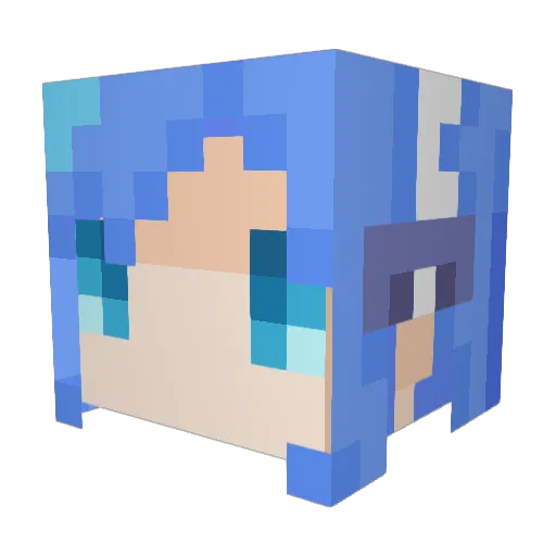 enj14 Minecraft avatar head, 3D render