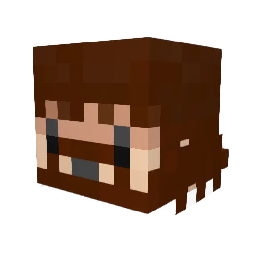 enjiex Minecraft avatar head, 3D render
