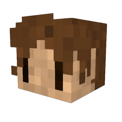 enla Minecraft avatar head, 3D render
