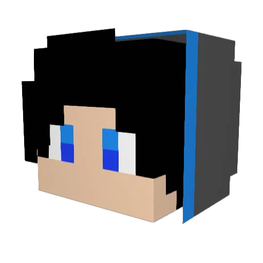 enlebob Minecraft avatar head, 3D render