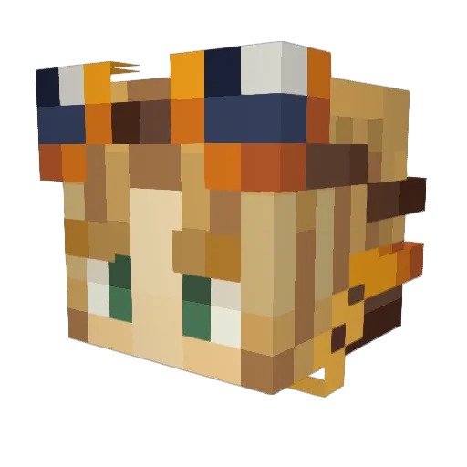 enm1086 Minecraft avatar head, 3D render