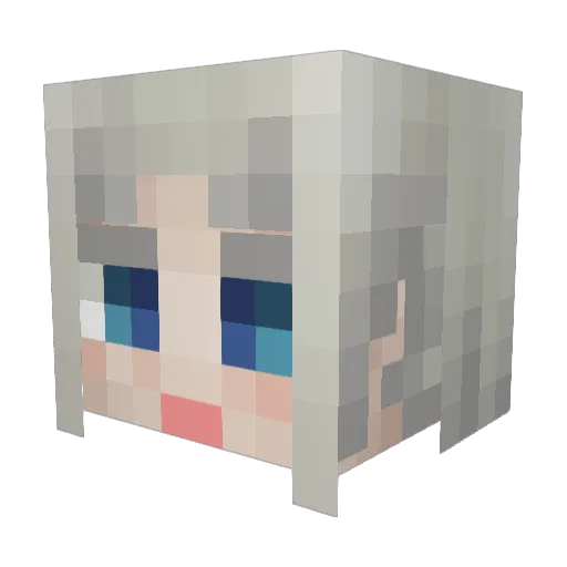 enming Minecraft avatar head, 3D render
