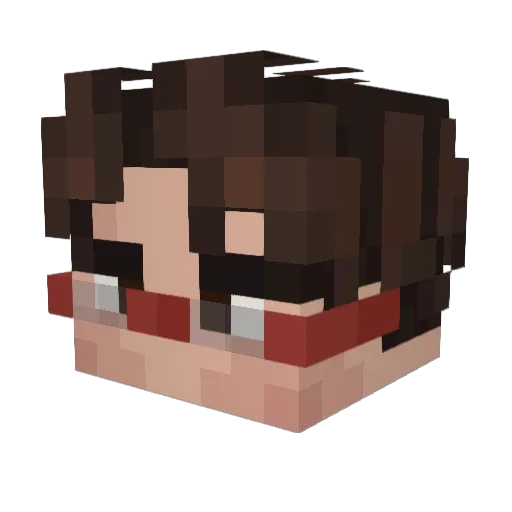 enniedaynow Minecraft avatar head, 3D render