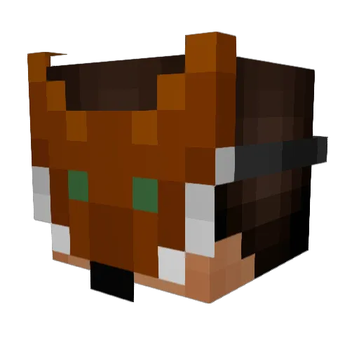 ennoMeD Minecraft avatar head, 3D render