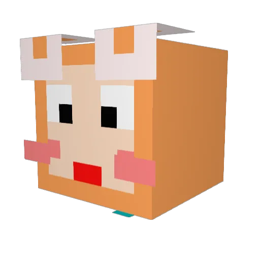 eno0511 Minecraft avatar head, 3D render