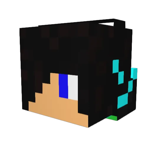 enoch980 Minecraft avatar head, 3D render