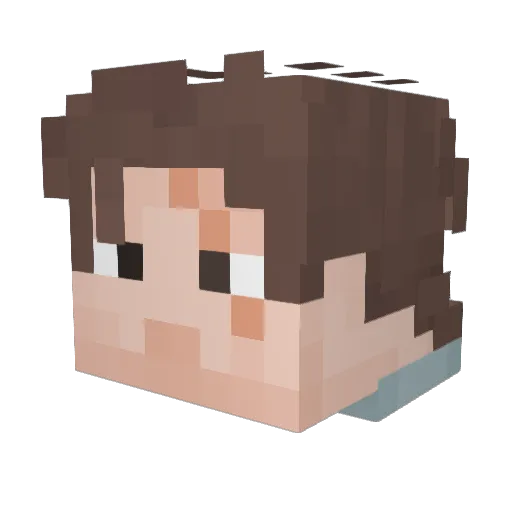 enpt1nes Minecraft avatar head, 3D render