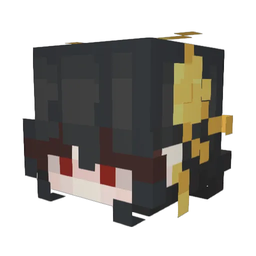 enqux Minecraft avatar head, 3D render