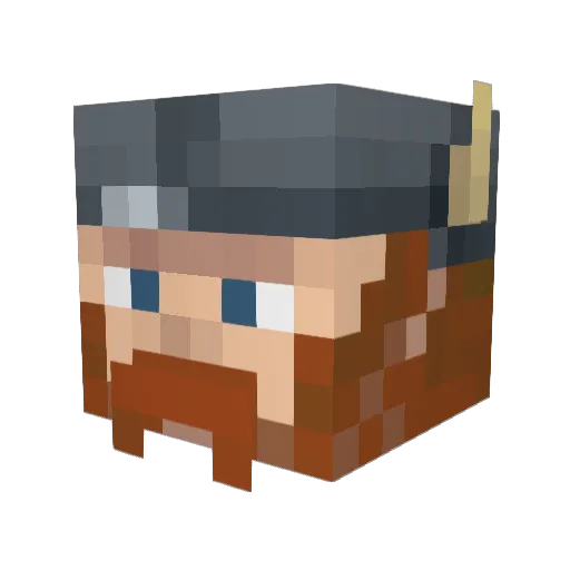 enricolk Minecraft avatar head, 3D render