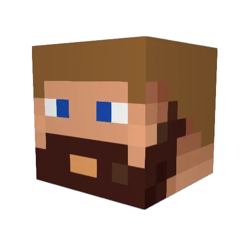 enskls Minecraft avatar head, 3D render